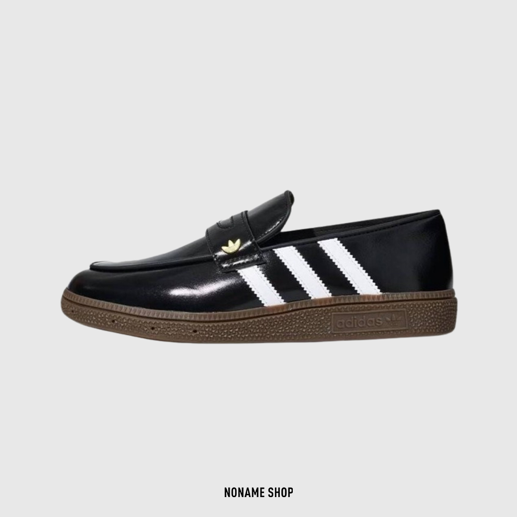 ADIDAS HANDBALL SPEZIAL LOAFER 復古 學院風 皮革 樂福鞋 黑色 (女款)