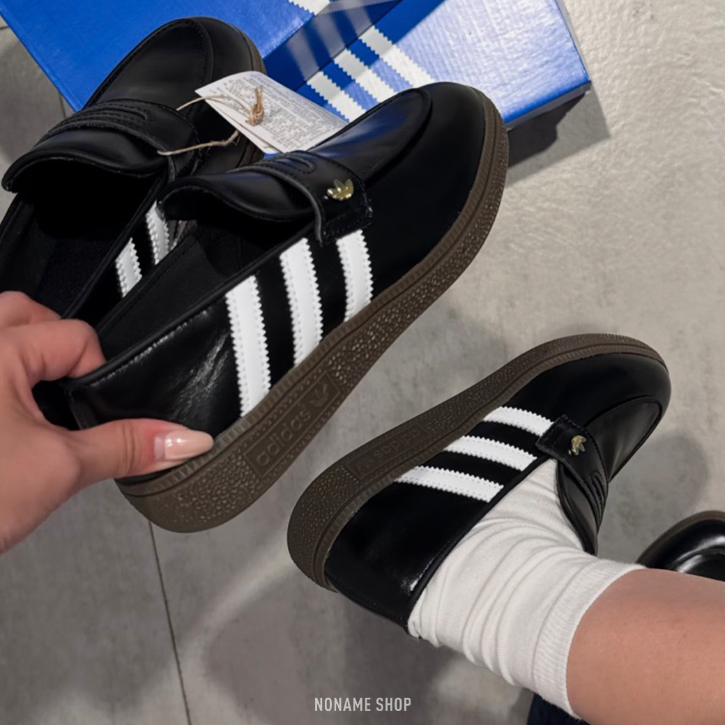 ADIDAS HANDBALL SPEZIAL LOAFER 復古 學院風 皮革 樂福鞋 黑色 (女款)