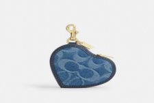 UQ09 CO 心心牛仔布吊飾包Heart Bag Charm In Signature Denim