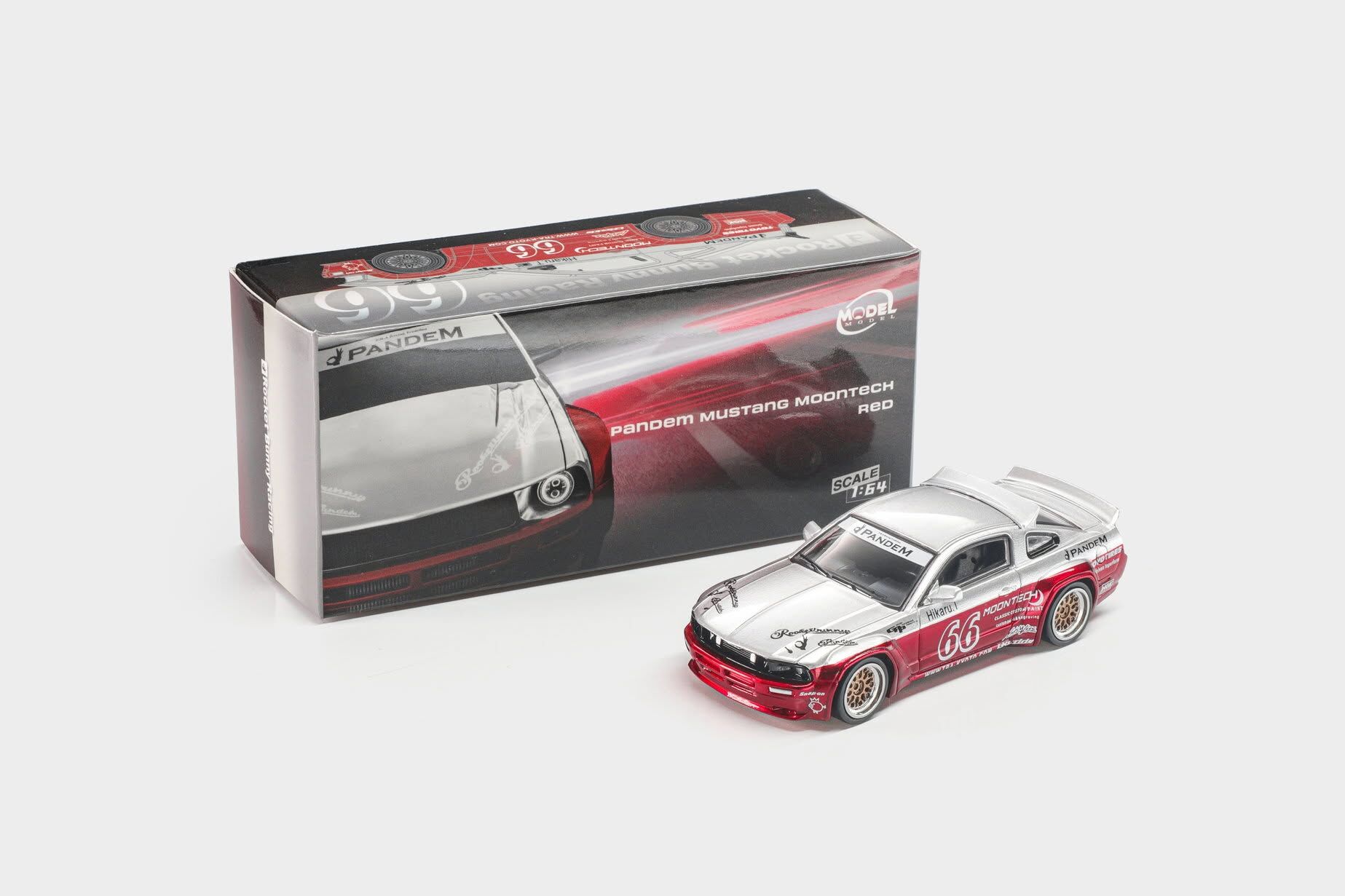 預訂:1/64 Model Model Pandem Mustang Moontech Red (MM64-PM-004)
