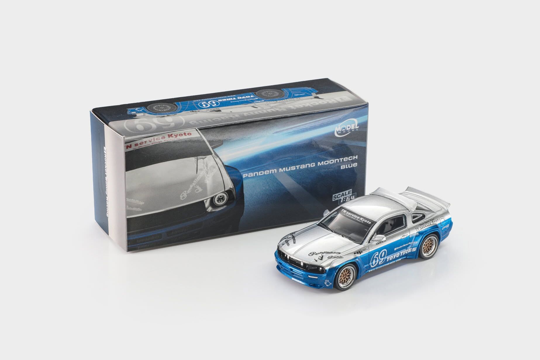 預訂:1/64 Model Model Pandem Mustang Moontech Blue (MM64-PM-009)