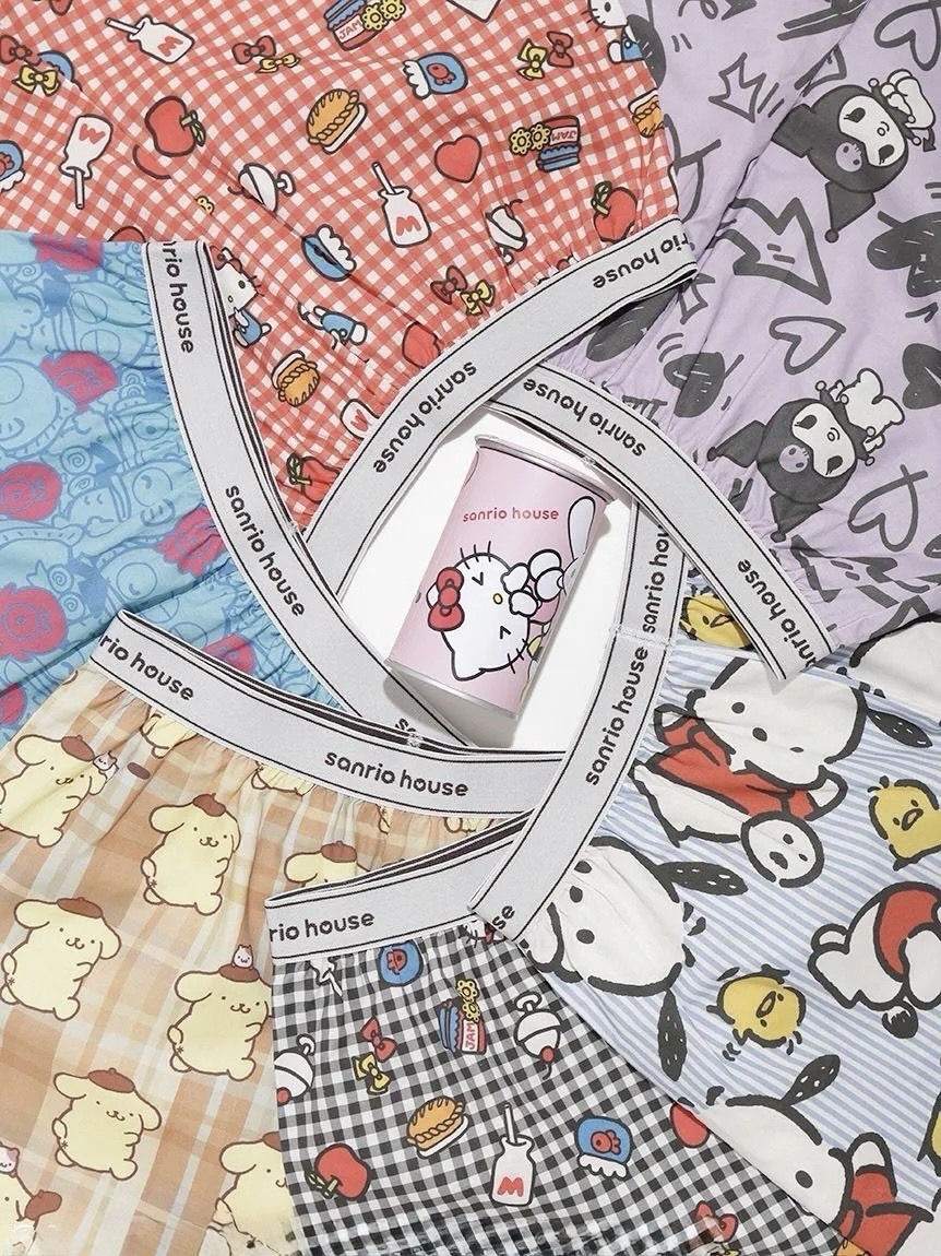 【逢甲 FUZZY】SANRIO 三麗鷗 短褲 四角褲 鐵罐盲盒 HELLO KITTY 帕恰狗 酷洛米 布丁狗 人魚漢頓