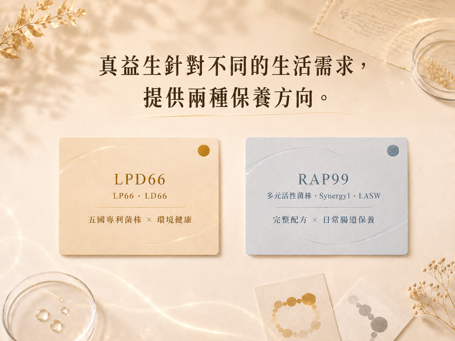 真益生 LPD66 與 RAP99 產品介紹視覺