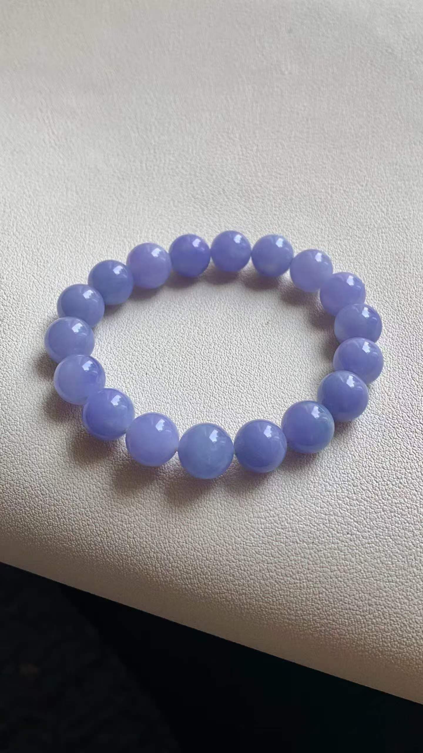 翡翠紫羅蘭珠子手串 (9.3-10mm直徑),天然翡翠A玉, 緬甸玉, Jade, Jadeite