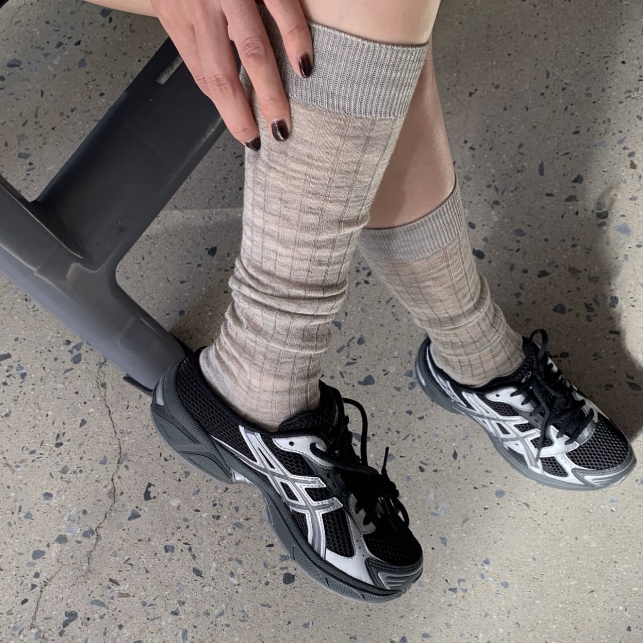 ASICS GEL-1130 MULE 銀黑 穆勒 懶人鞋 復古 休閒 1203B048-001