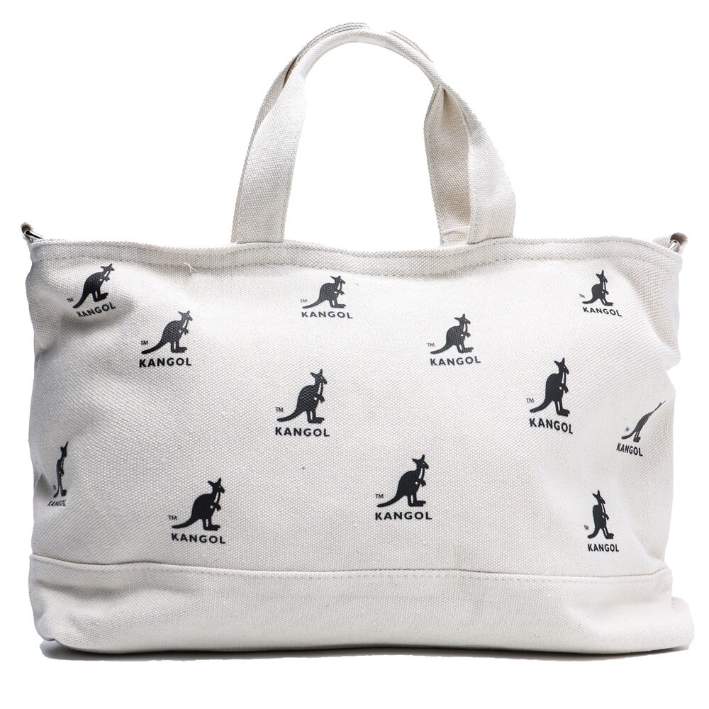 KANGOL 托特包 滿版LOGO 帆布 大容量 側背包 手提袋 60253006-