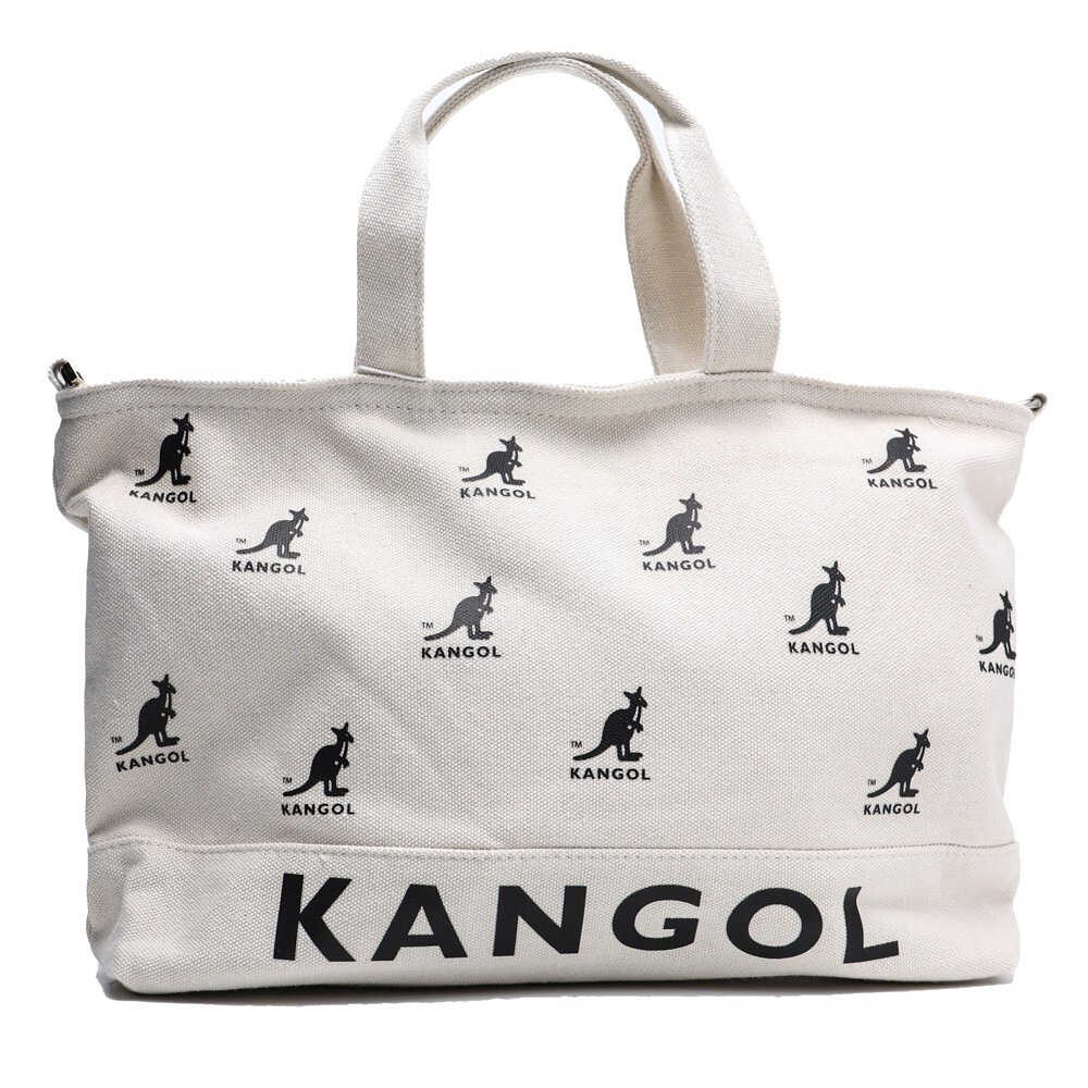 KANGOL 托特包 滿版LOGO 帆布 大容量 側背包 手提袋 60253006-
