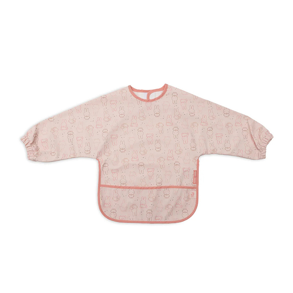 (預購9/30)荷蘭Jollein Miffy Moments長袖防水圍兜-Silk Rose