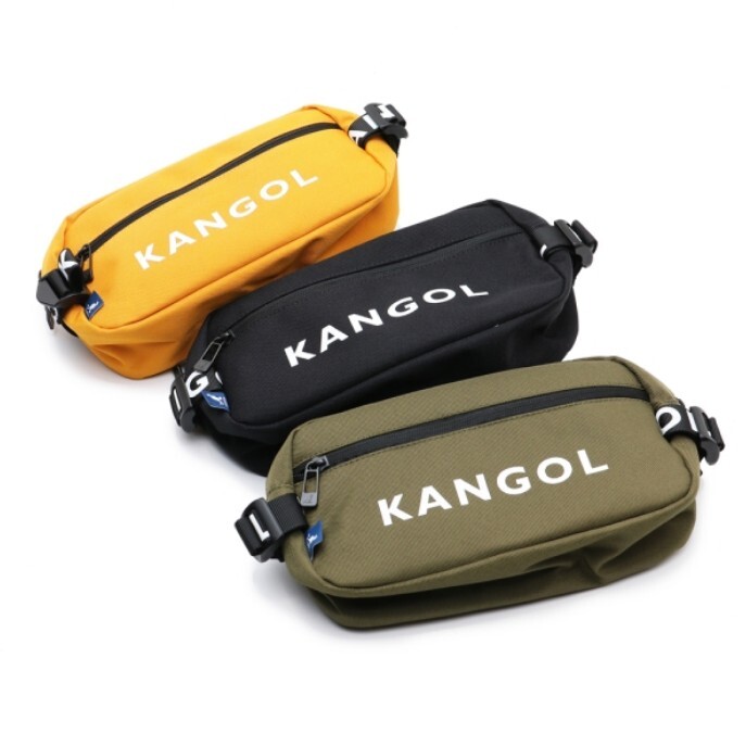 KANGOL 腰包 斜背包 側背 黑 黃 綠 三色 可調式 多功能 60253012-