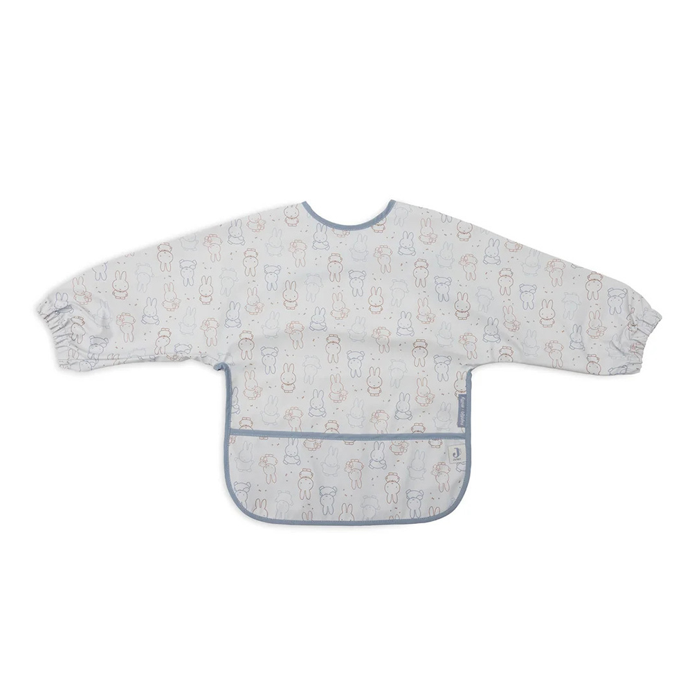 (預購9/30)荷蘭Jollein Miffy Moments長袖防水圍兜-Cloudy Blue