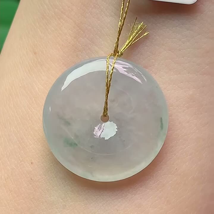 718324 翡翠冰種飄花平安扣 (21.3mm直徑)