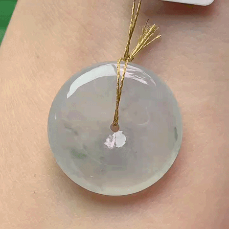 718324 翡翠冰種飄花平安扣 (21.3mm直徑)