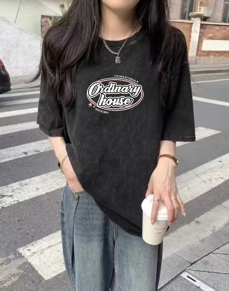 白粉圈圈house水洗大版衣