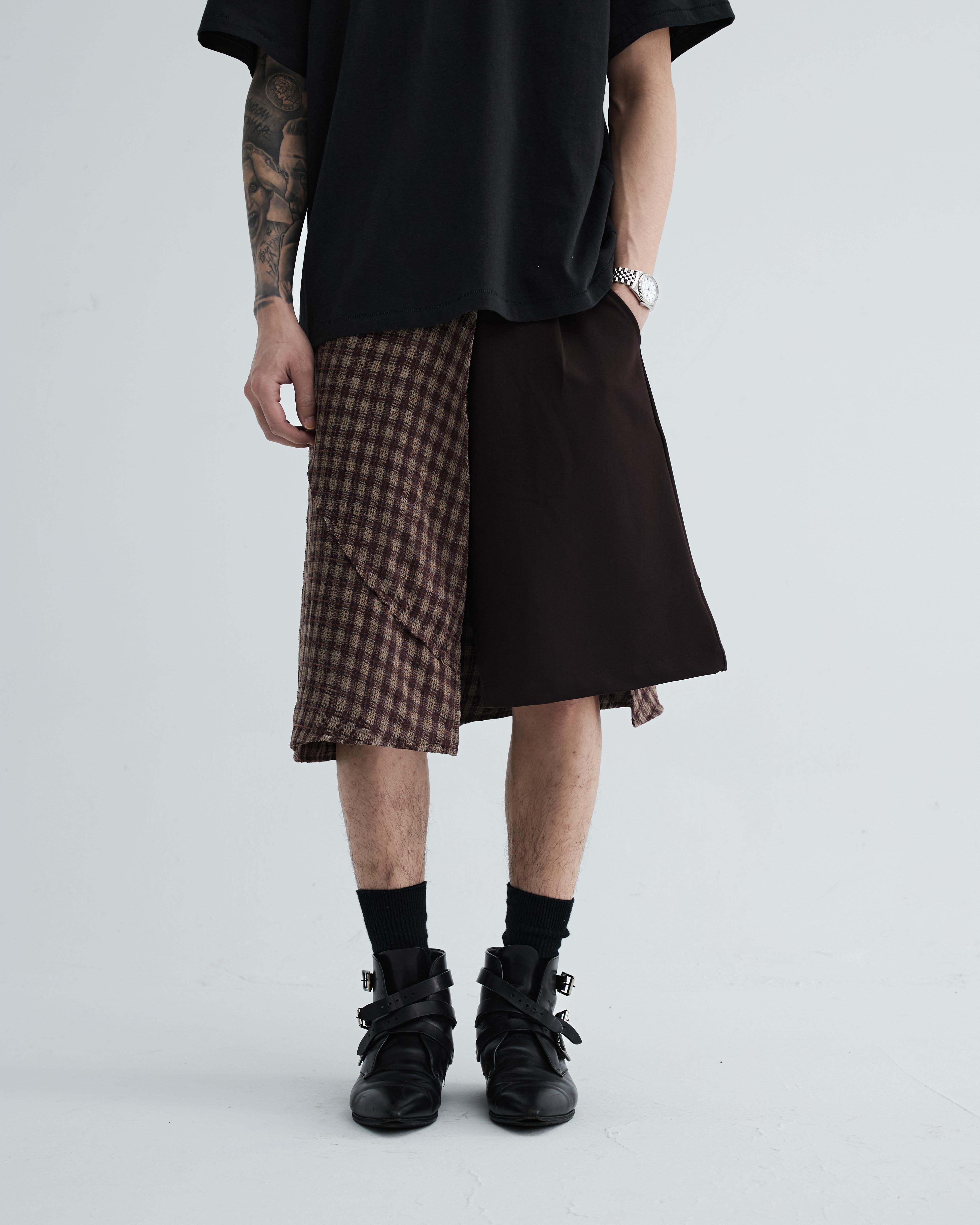 KLONE FAKE PLAID SKORTS