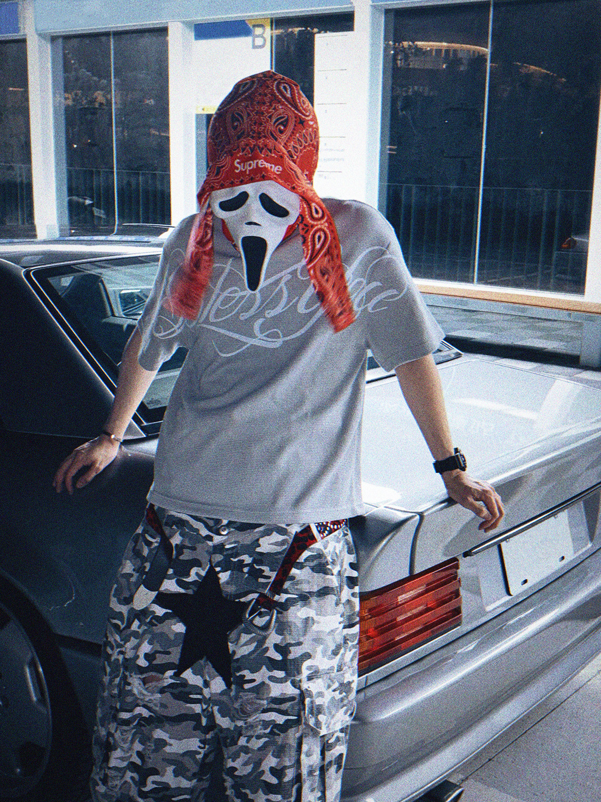 Fashion Killia Bless You Waffle Boxy Tee