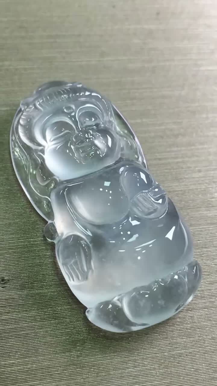 718330 翡翠玻璃種寶寶佛