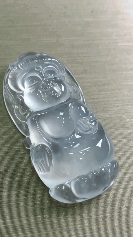 718330 翡翠玻璃種寶寶佛
