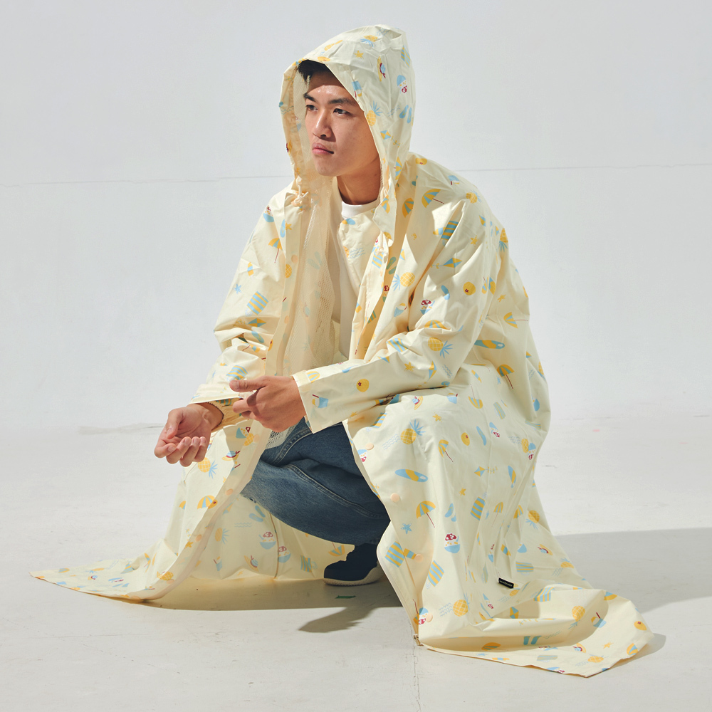 RAINSTORY前扣式連身雨衣L號(夏日派對)