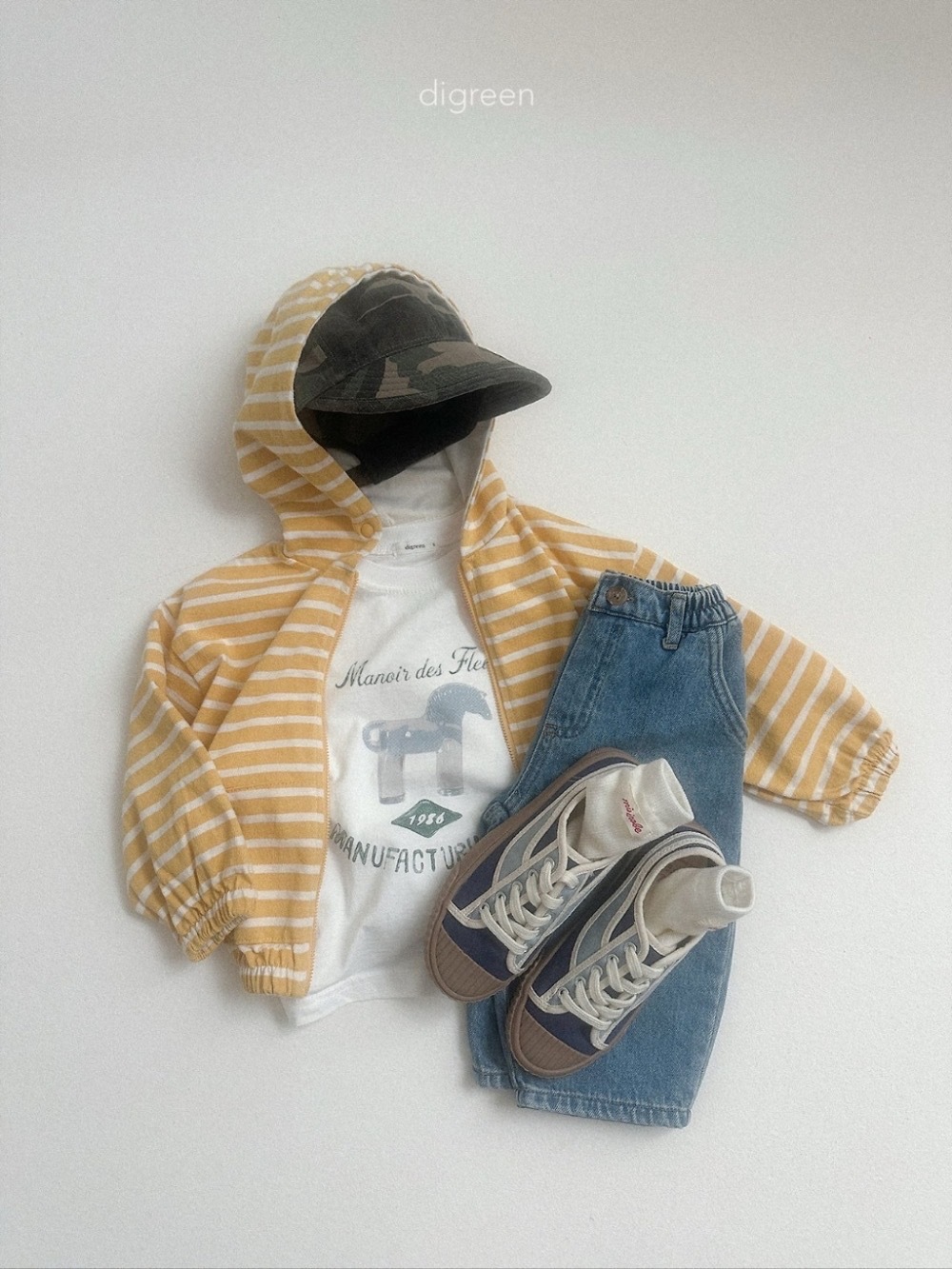 Digreen 木馬親子短袖 tee / 2色 (kids)