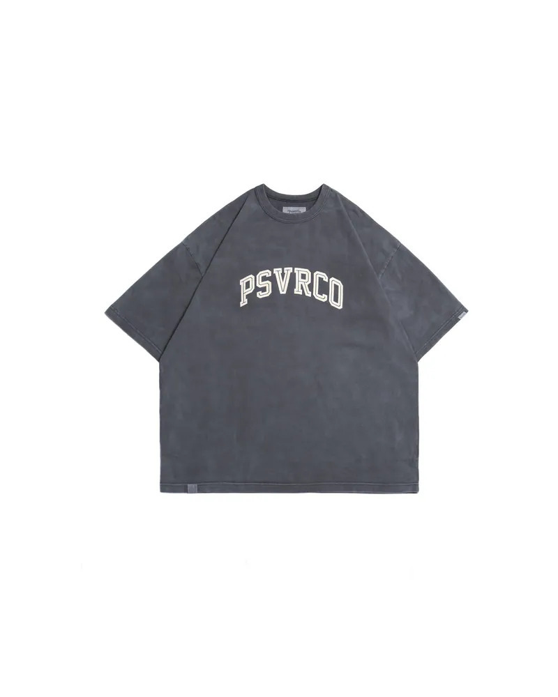 PERSEVERE CRACKED-EFFECT WASHED T-SHIRT - WASHED BLACK
