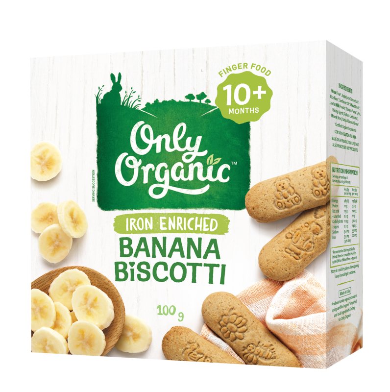 【Only Organic】Banana Biscotti 100g