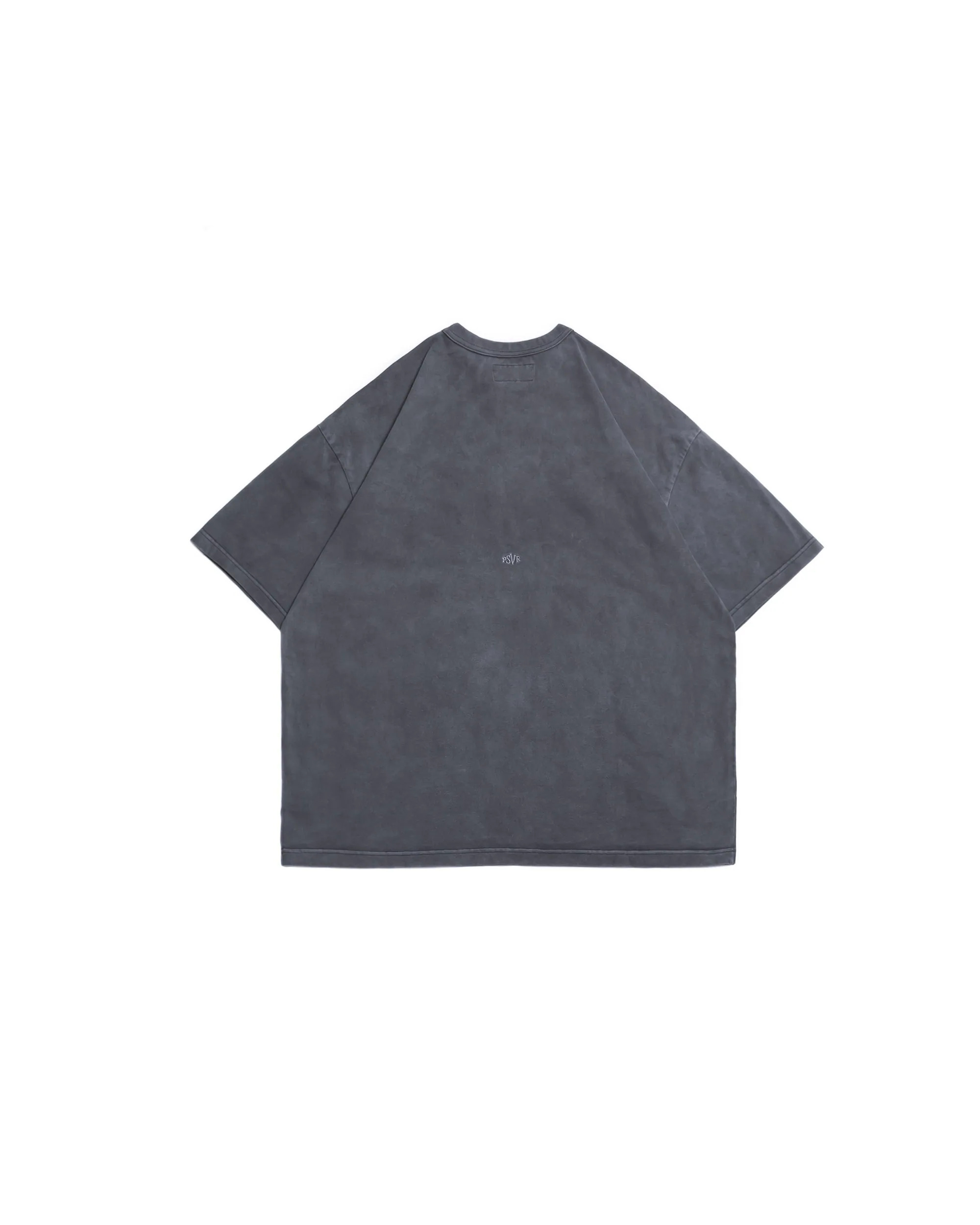 PERSEVERE CRACKED-EFFECT WASHED T-SHIRT - WASHED BLACK