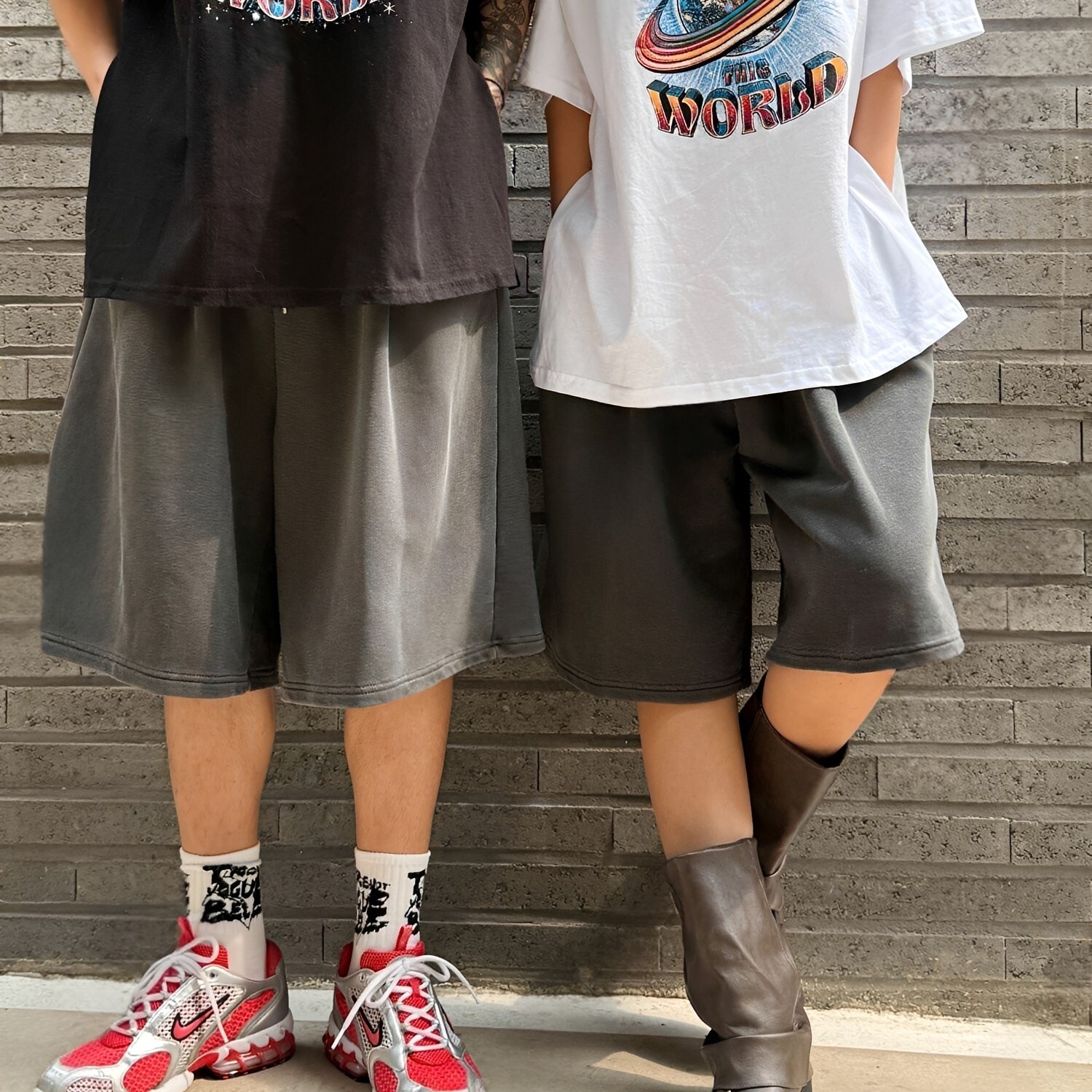 情侶百慕達純棉短褲比例示範 THankus