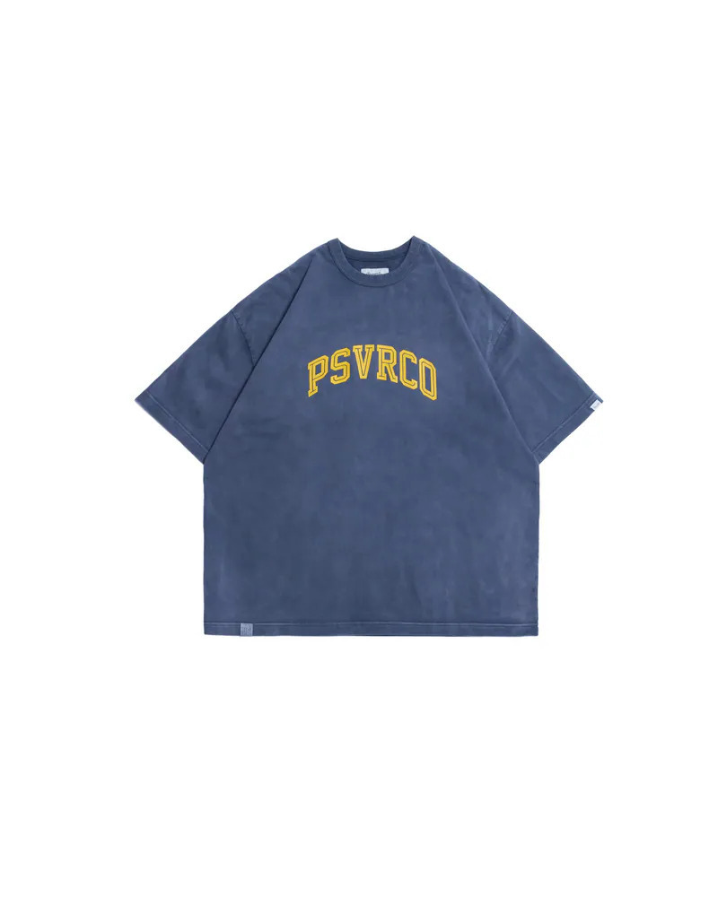 PERSEVERE CRACKED-EFFECT WASHED T-SHIRT - WASHED BLUE