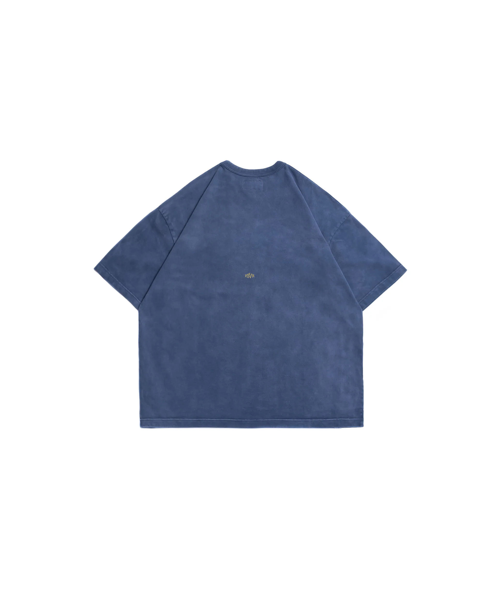 PERSEVERE CRACKED-EFFECT WASHED T-SHIRT - WASHED BLUE