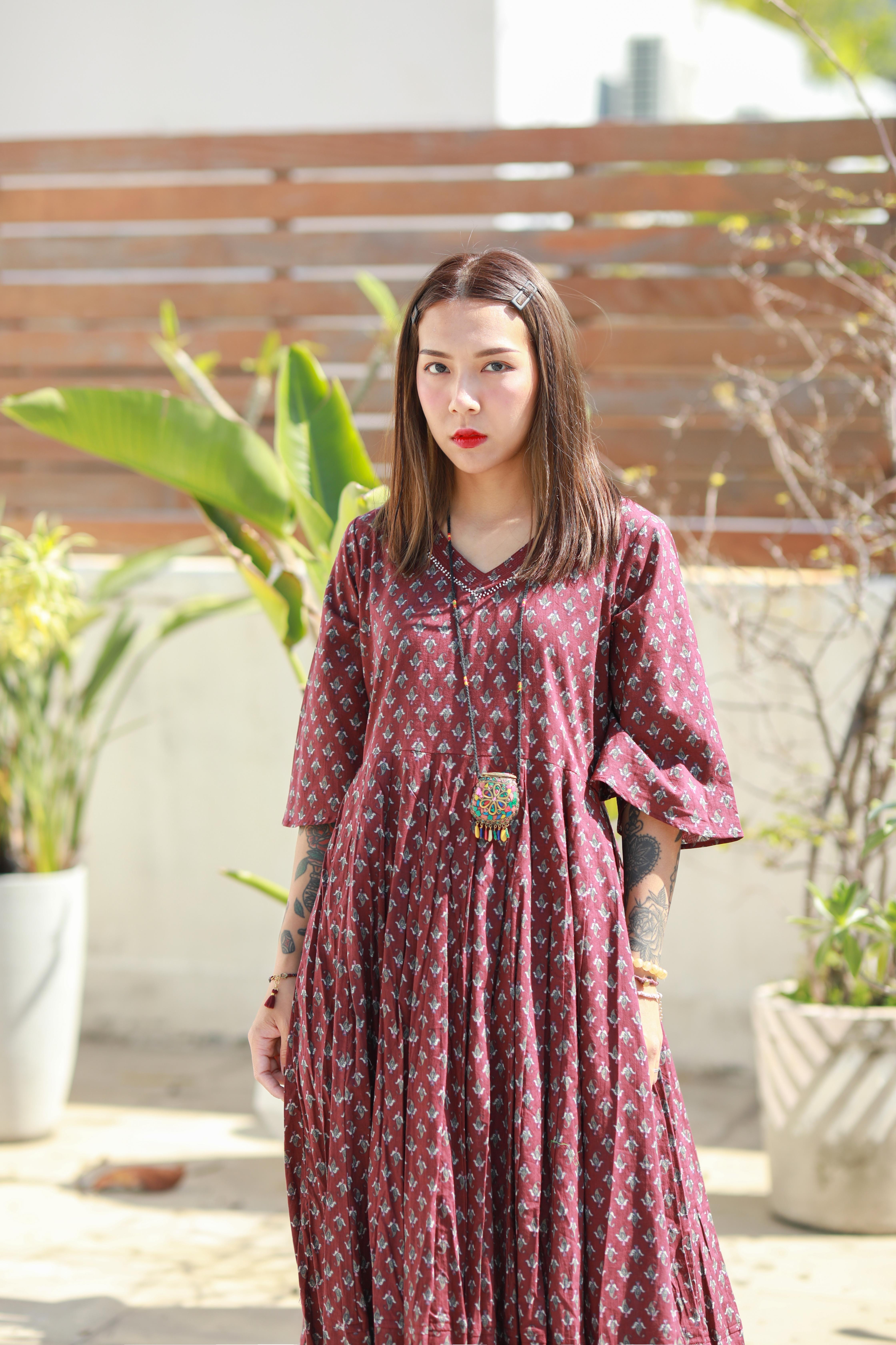 Macrame one piece - M3524C - wine (0728)
