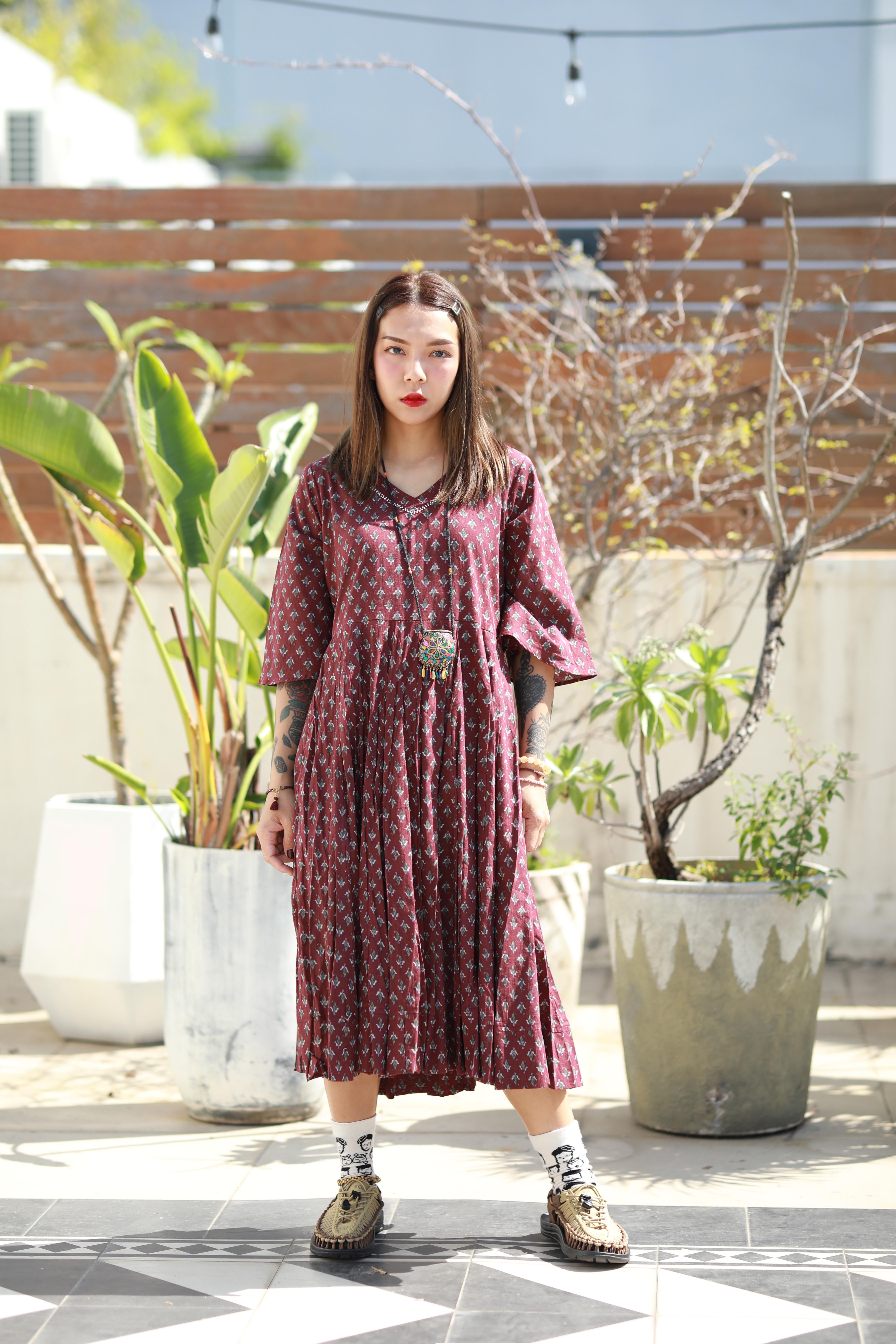 Macrame one piece - M3524C - wine (0728)