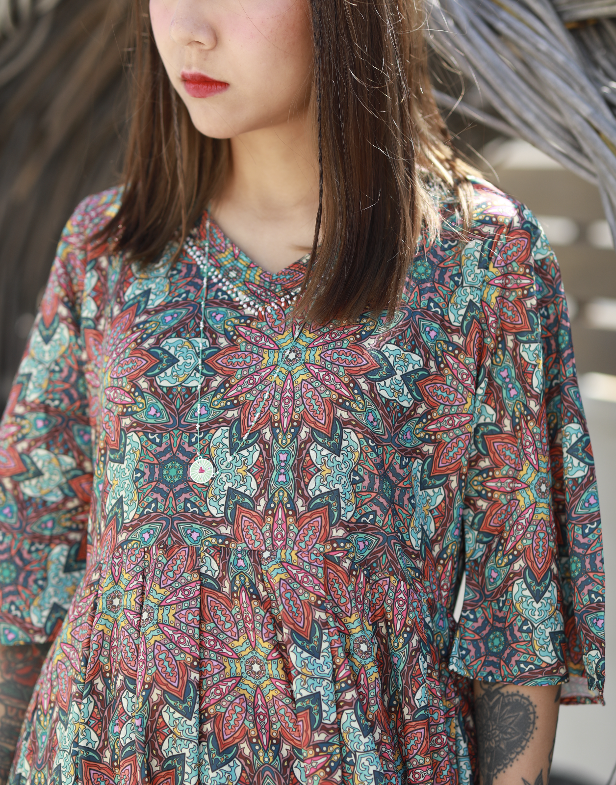 Macrame one piece - M3524C - multi (0728)