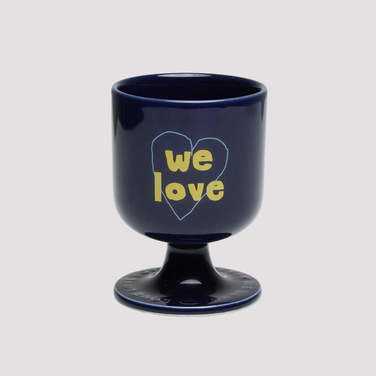 WINE CERAMIC HEART WE LOVE NAVY