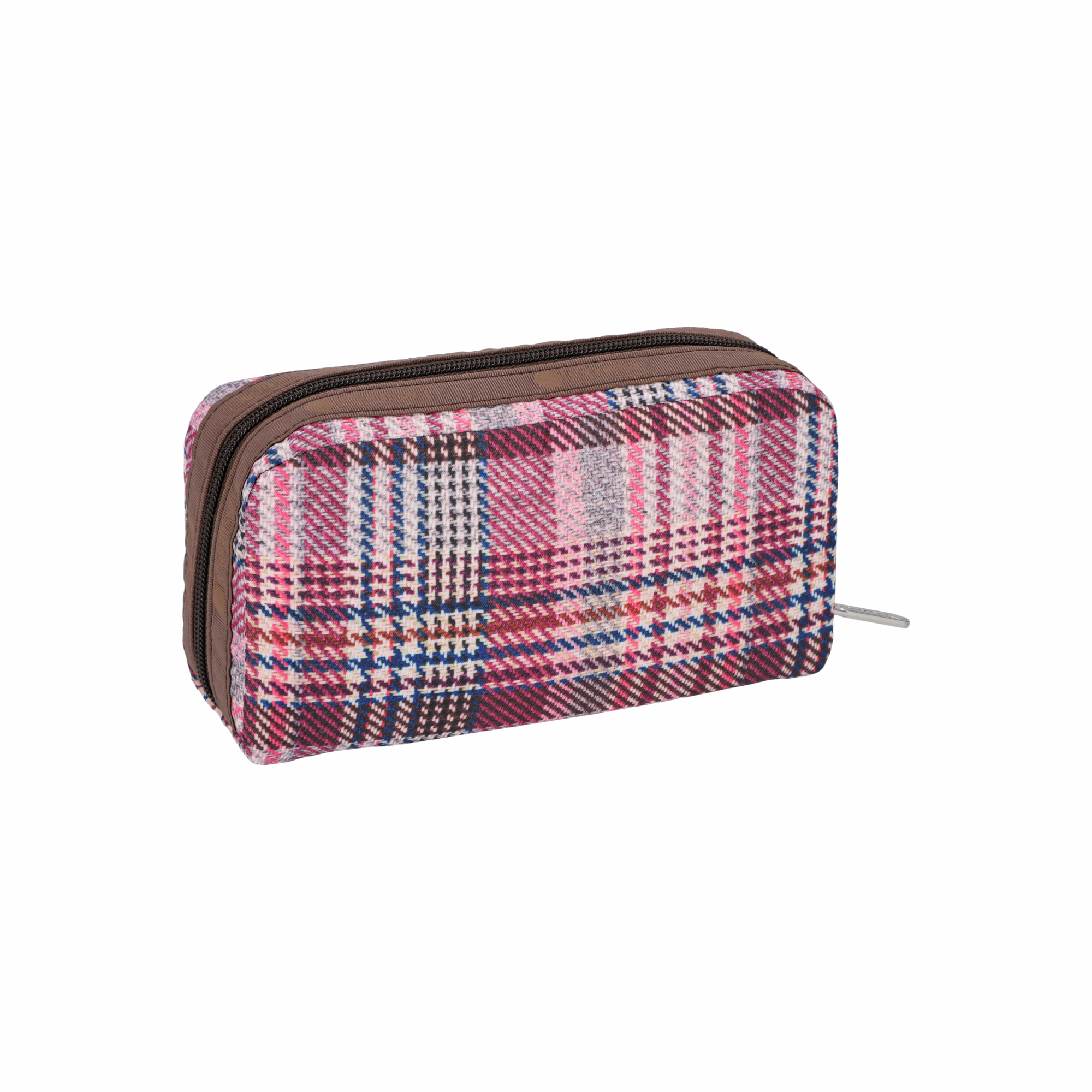 長形化妝袋 (PINK ROSEWOOD PLAID)