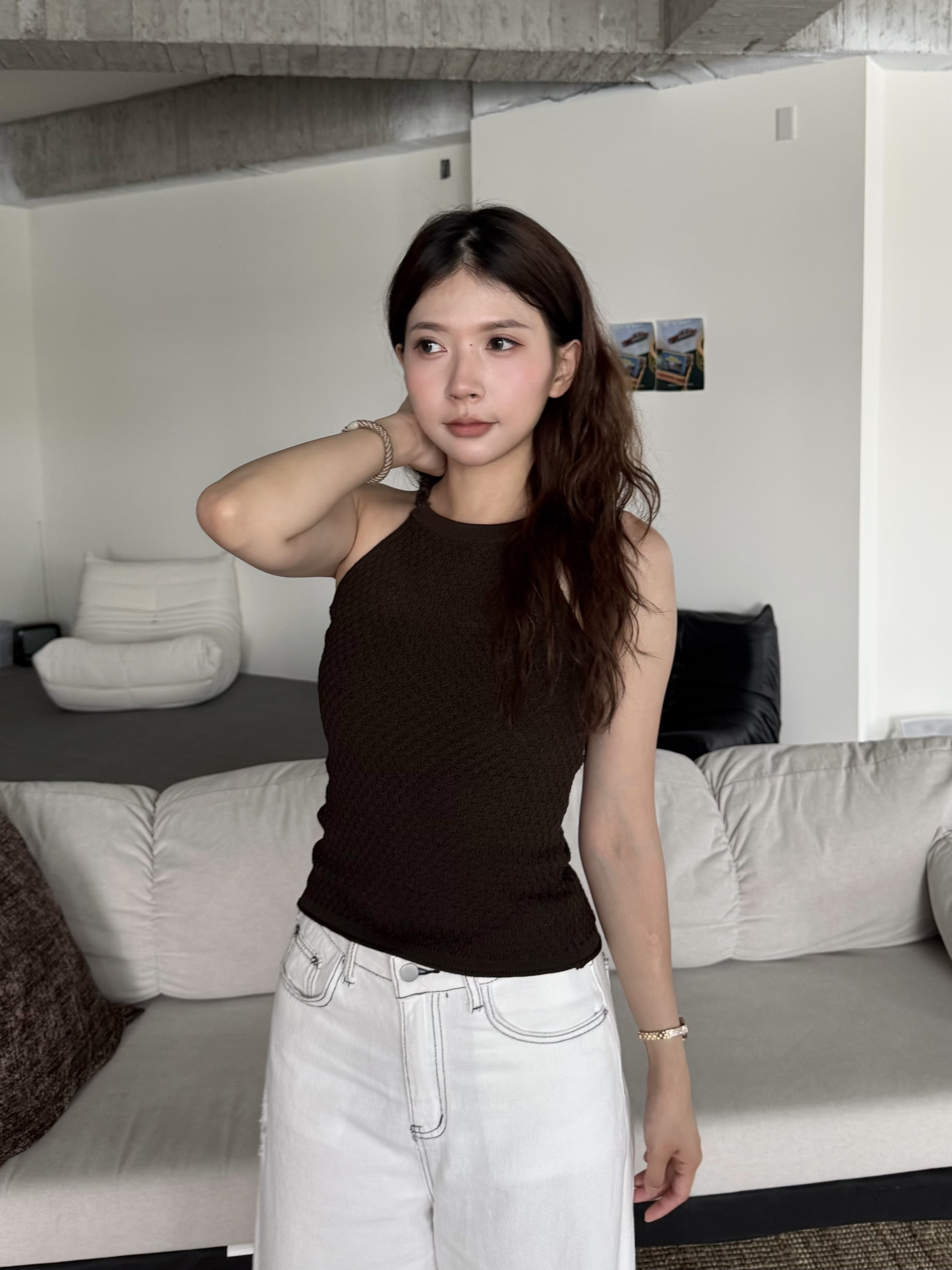 溫柔知性麻花美背上衣