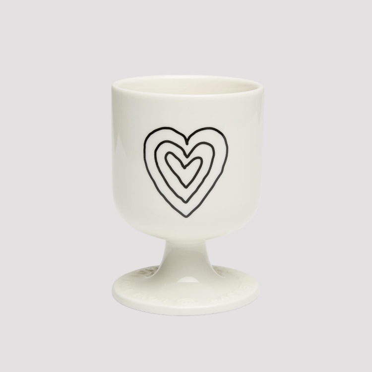 WINE CERAMIC HEART LAYER WHITE