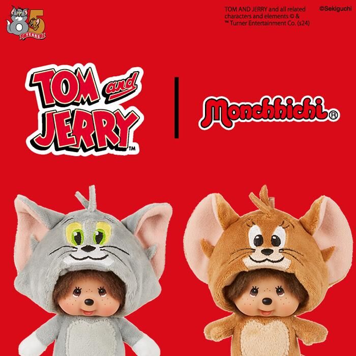 Monchhichi x Tom and Jerry 蒙奇奇 湯姆貓與傑利鼠 吊飾