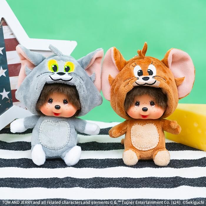 Monchhichi x Tom and Jerry 蒙奇奇 湯姆貓與傑利鼠 吊飾