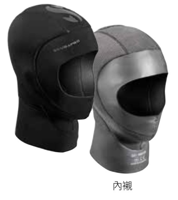 頭套防寒帽 Everflex hood WITH FACE SEAL 5/3mm - 悠潛潛水 Scubapro