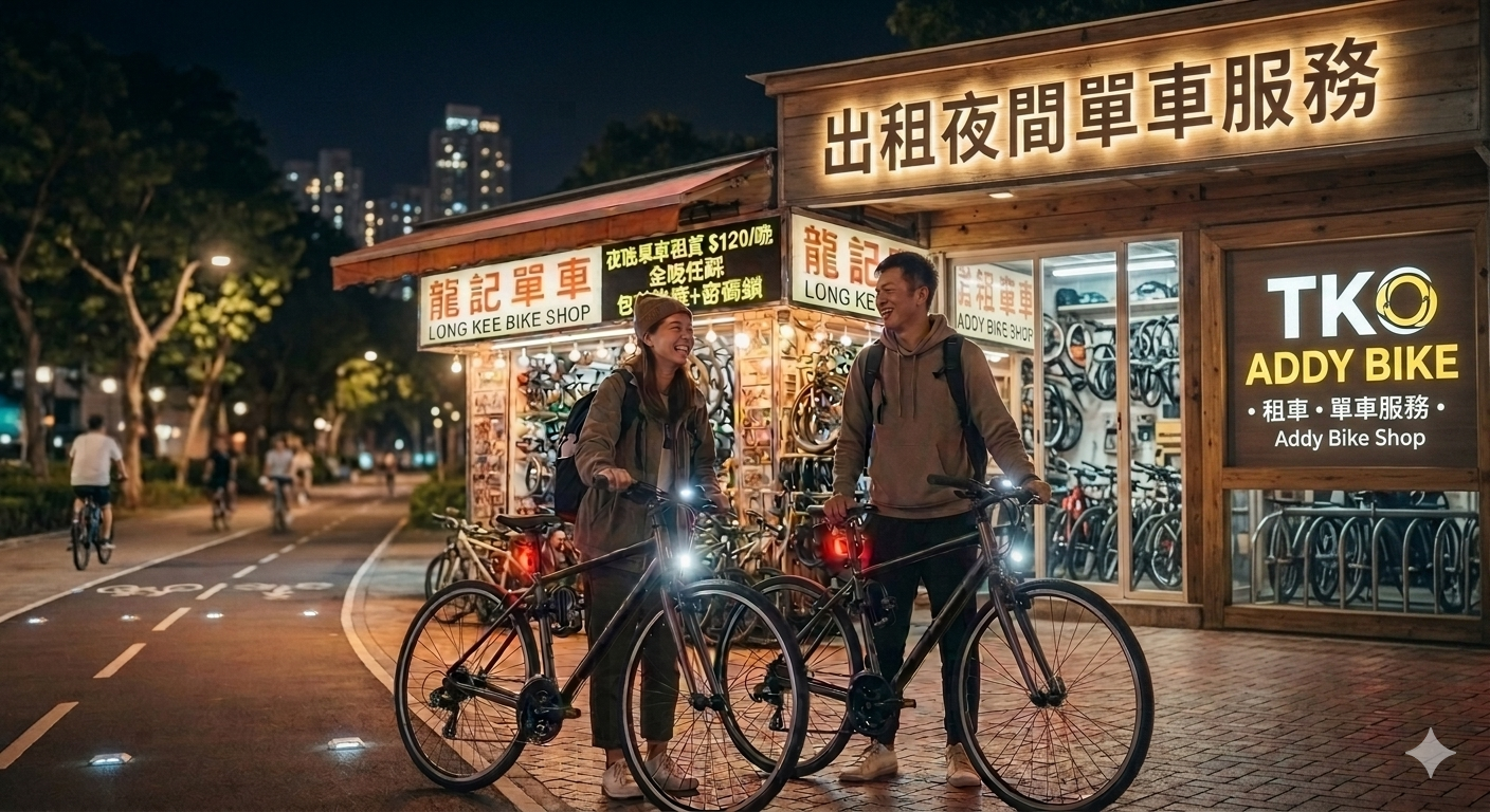 RENTAL BIKE AT NIGHT