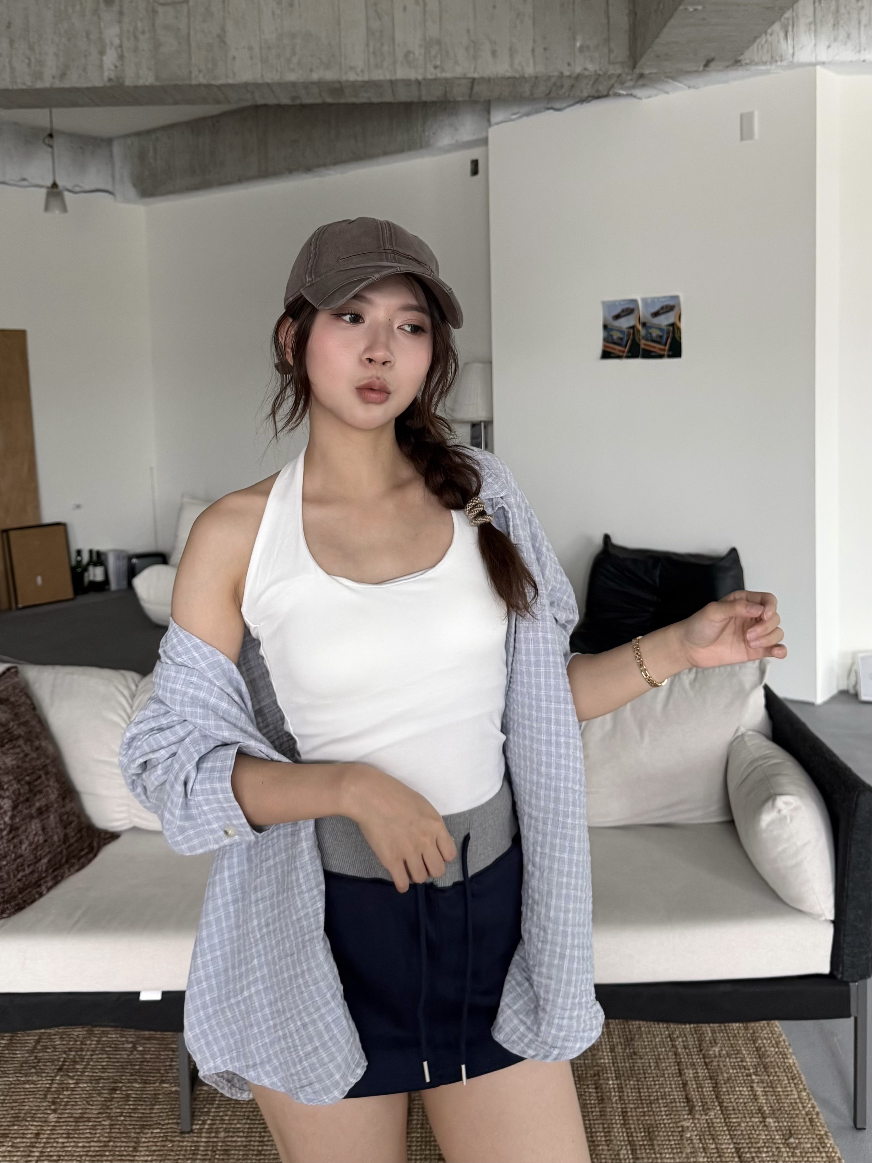莫代爾棉柔軟掛脖背心