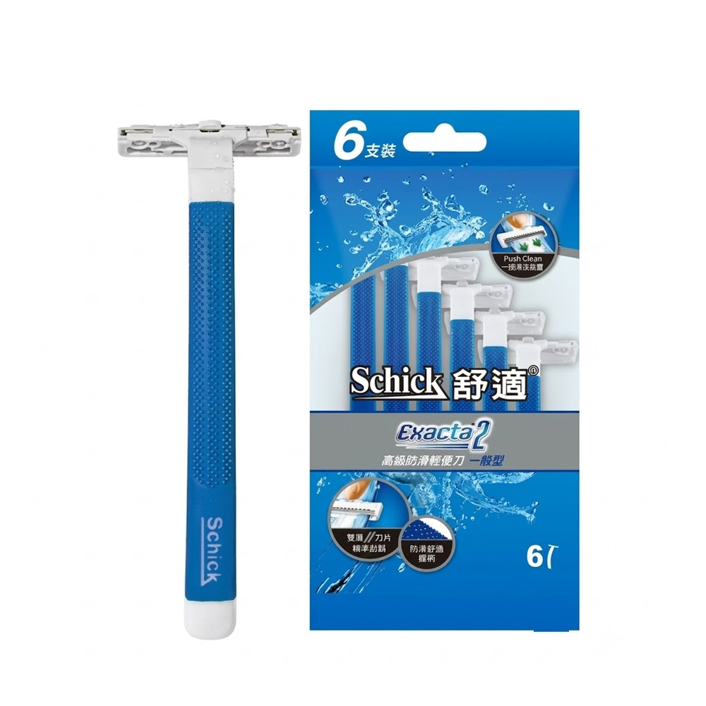 【Schick 舒適】高級防滑輕便刀一般型6入
