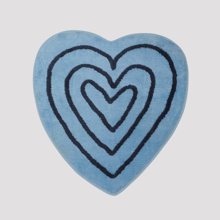 RUG HEART LAYER BLUE