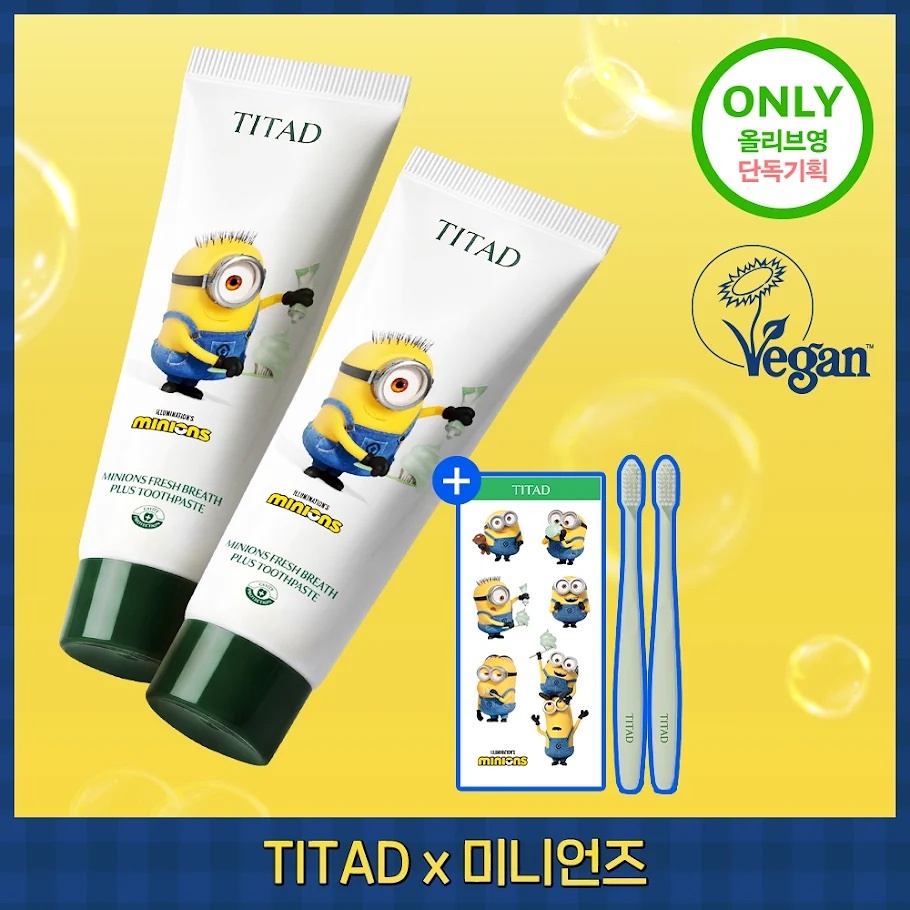 《Olive young連線》TITAD Fresh Breath Plus Toothpaste Double Pack (100g*2ea + toothbrush)