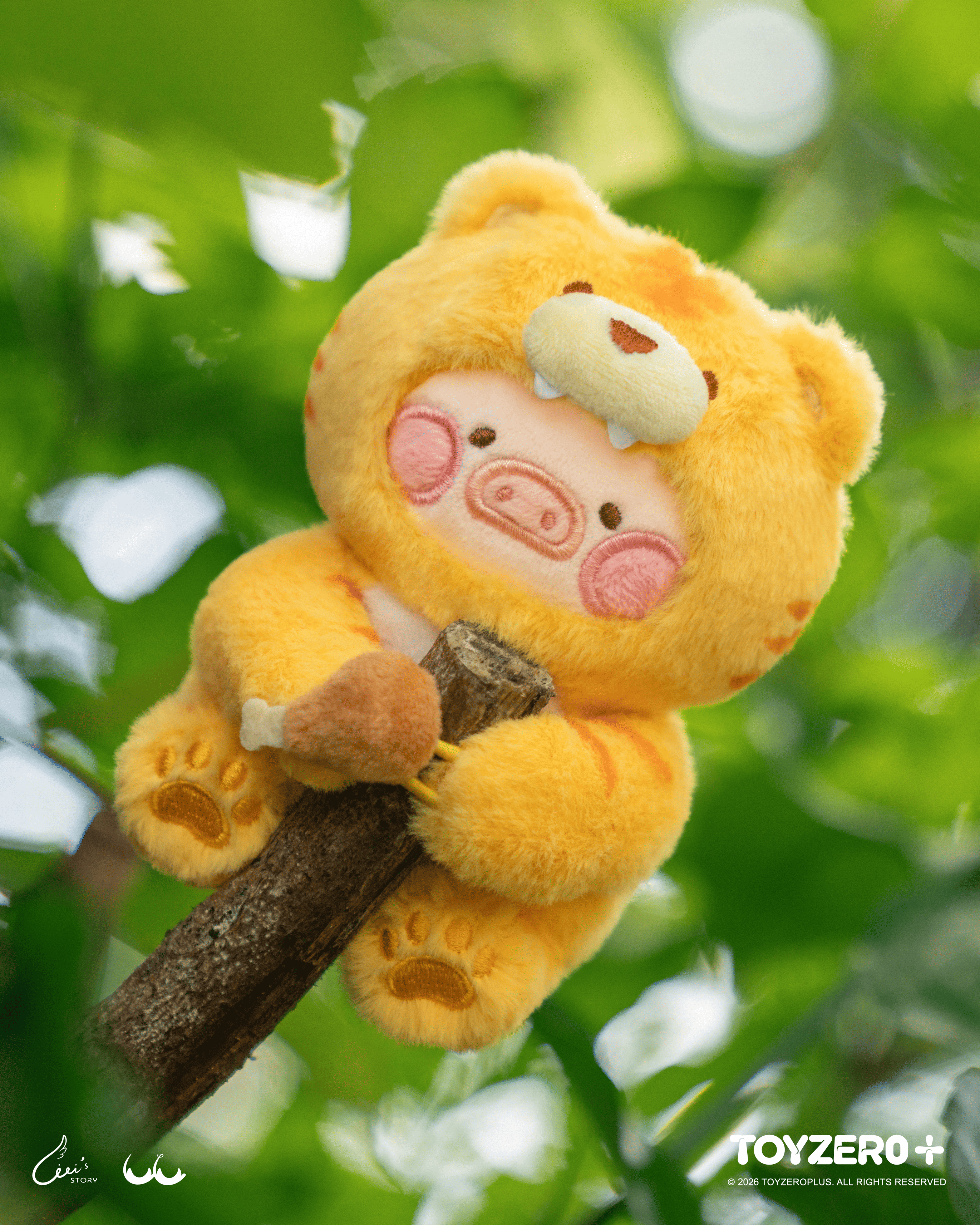 罐頭豬LuLu 動物派對系列2 - 抱抱我毛絨掛件 (老虎Lu款)