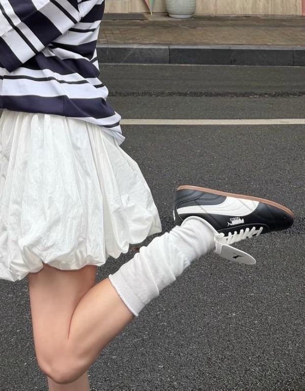 <低調又高級🖤>Puma Tackle 黑白撞色復古鞋 翻蓋