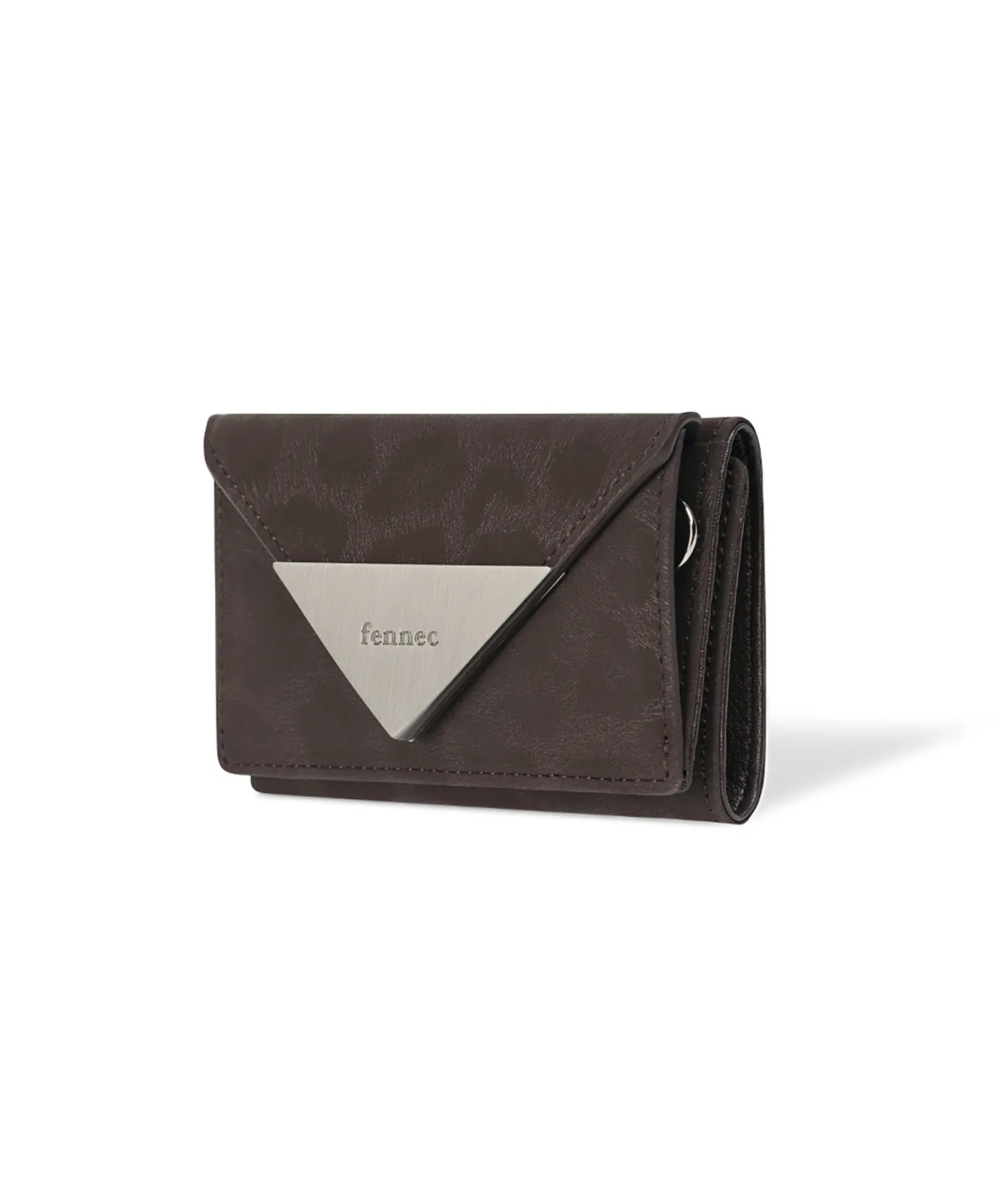 《現貨》FENNEC TRIANGLE TRIPLE WALLET - LEOPARD BROWN