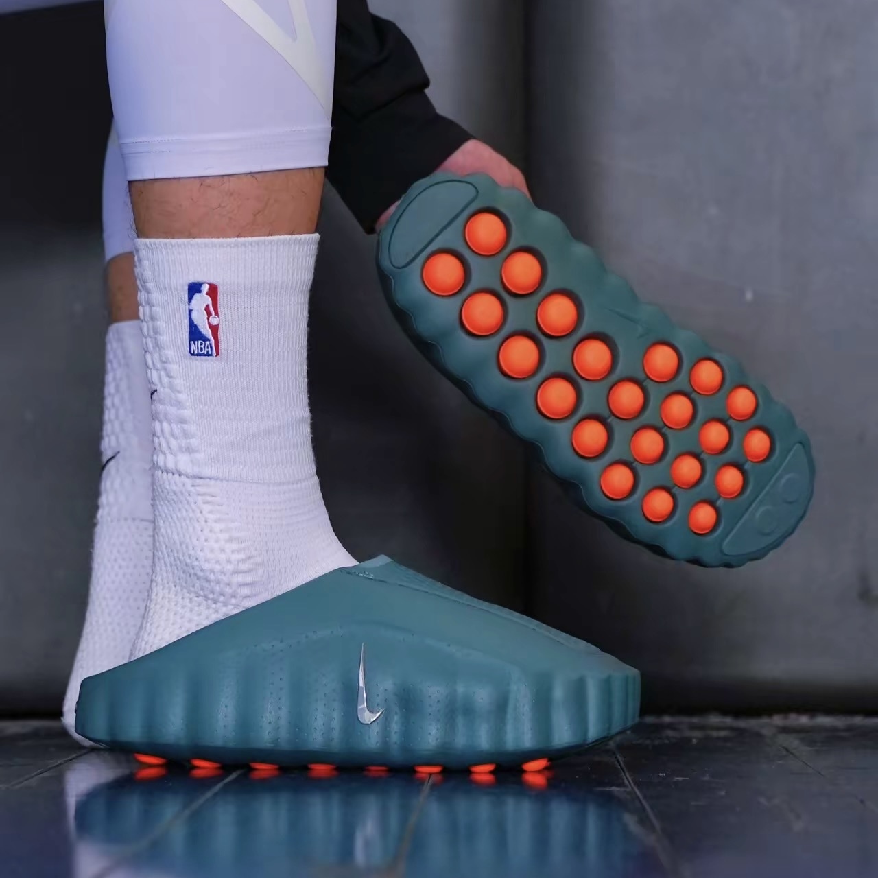 NIKE MIND 001 MINERAL SLAT 青綠 拖鞋 賽前 穆勒拖 HQ4307-300