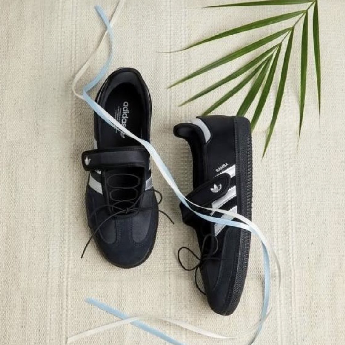 ADIDAS SAMBA JANE W 黑銀 瑪莉珍 蝴蝶結 緞帶 女鞋 KZ8952