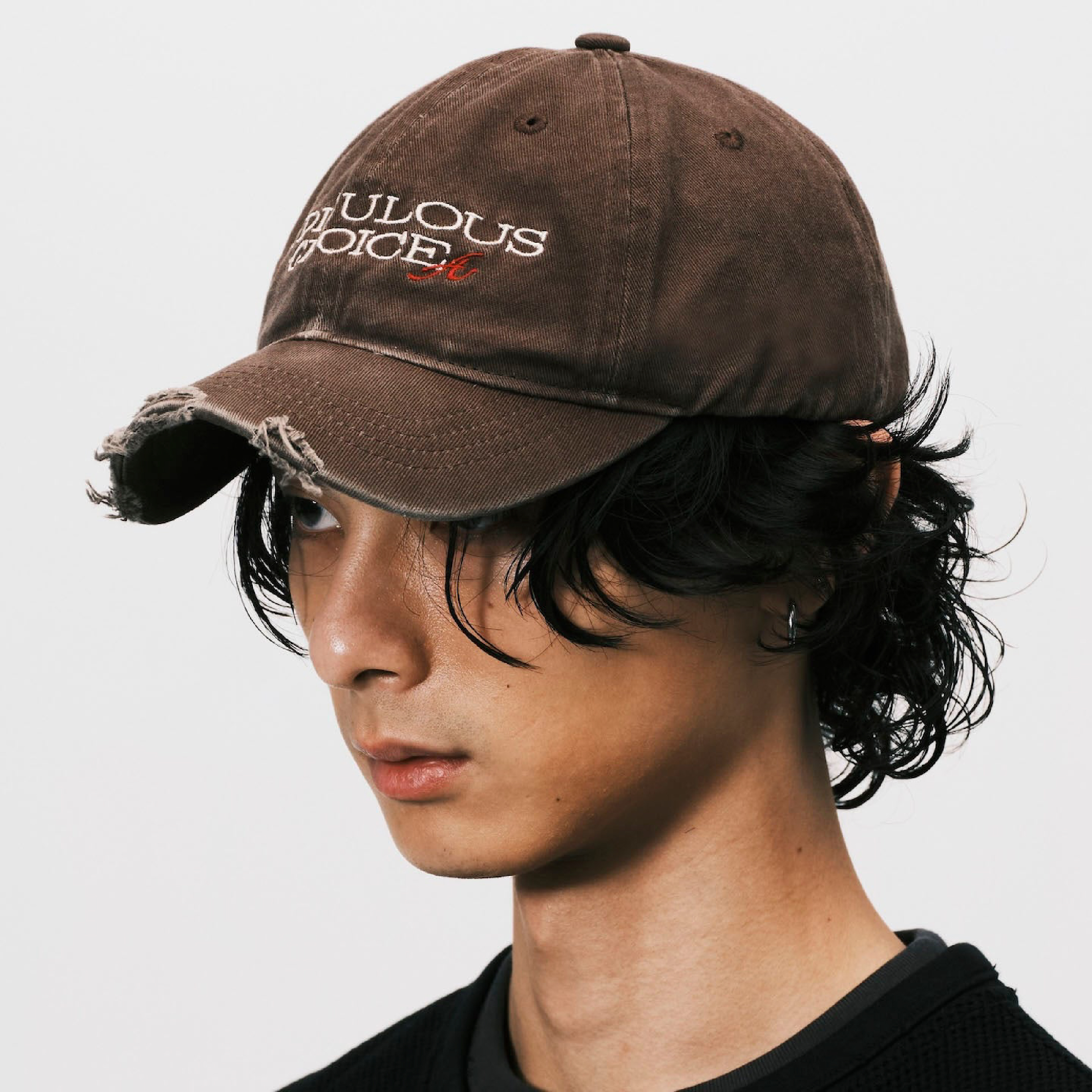 ANOWHEREMAN RC Raw Edge Baseball Cap - Brown